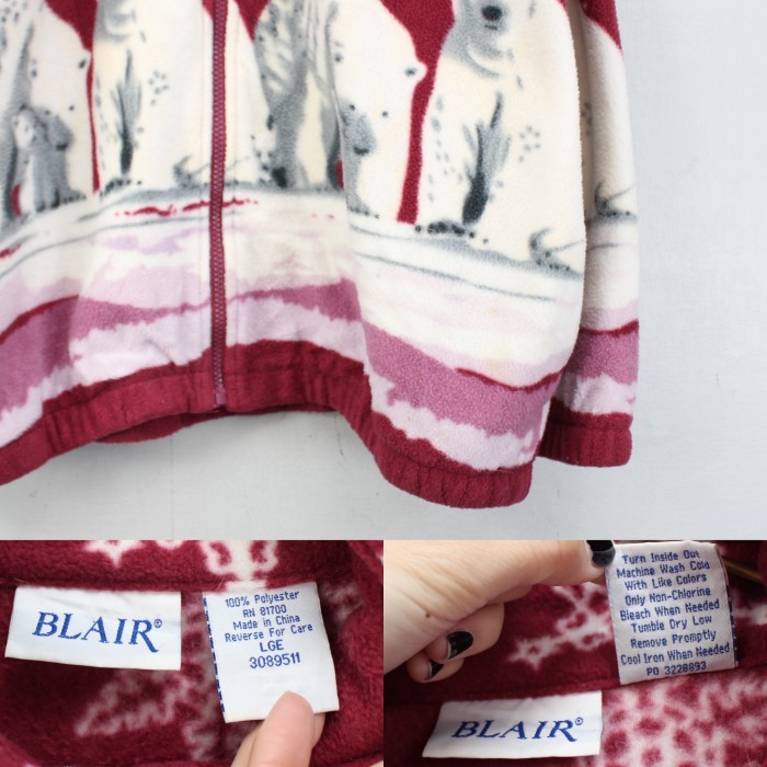 USA VINTAGEアメリカ古着シロクマデザインフリースジップアップジャケット | Vintage.City 古着屋、古着コーデ情報を発信