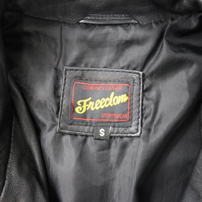FREEDOM シングルライダースジャケット S ブラック シープレザー 羊革 | Vintage.City 古着屋、古着コーデ情報を発信