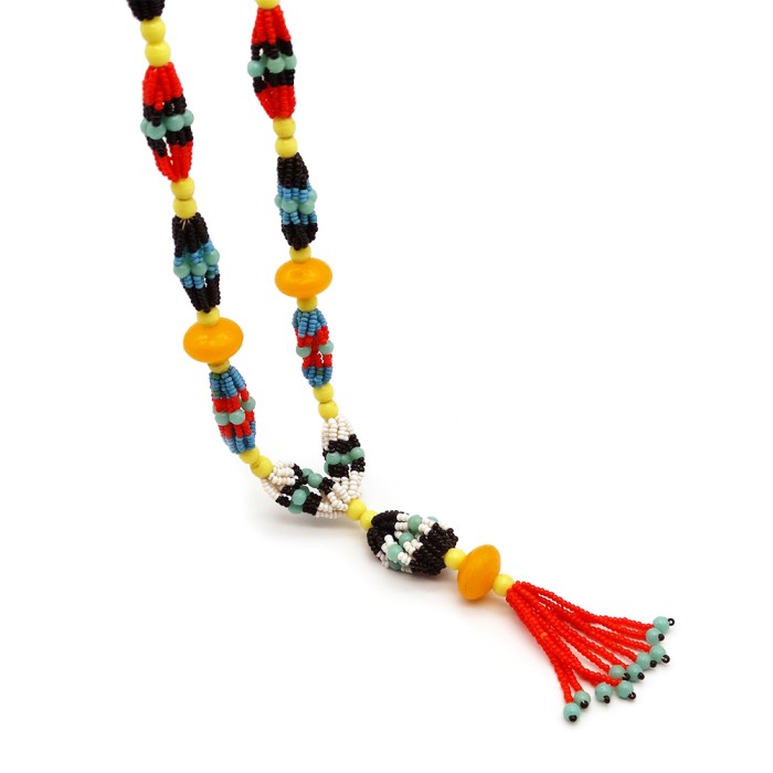 Multi-color Beads Long Necklace ② | Vintage.City 古着屋、古着コーデ情報を発信