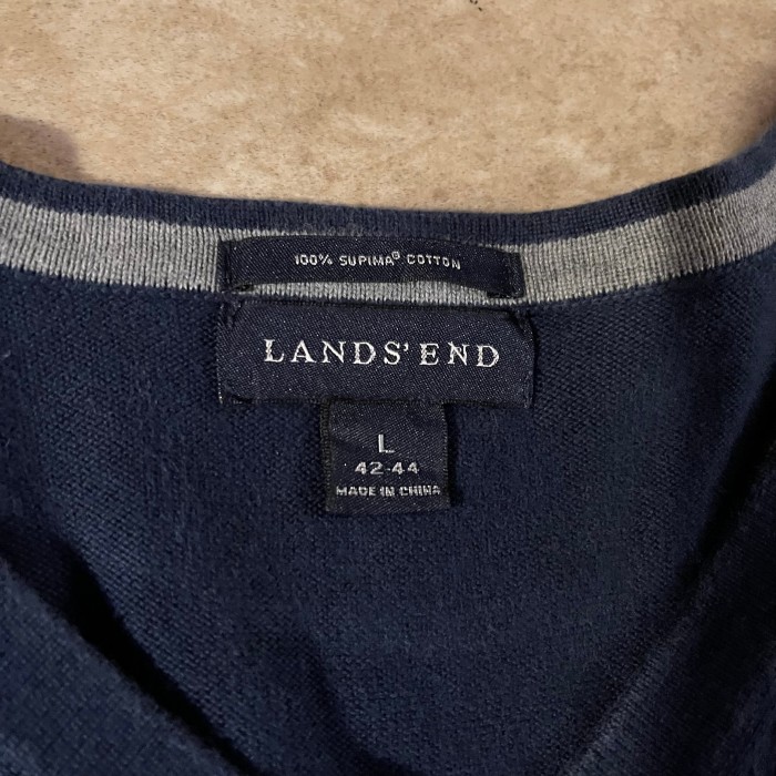 LANDS’ END Ｖネック ニット セーター | Vintage.City 古着屋、古着コーデ情報を発信