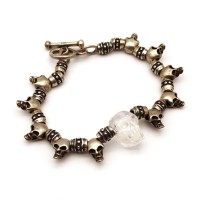 925 × Crystal Skeleton Charm Bracelet | Vintage.City 古着屋、古着コーデ情報を発信
