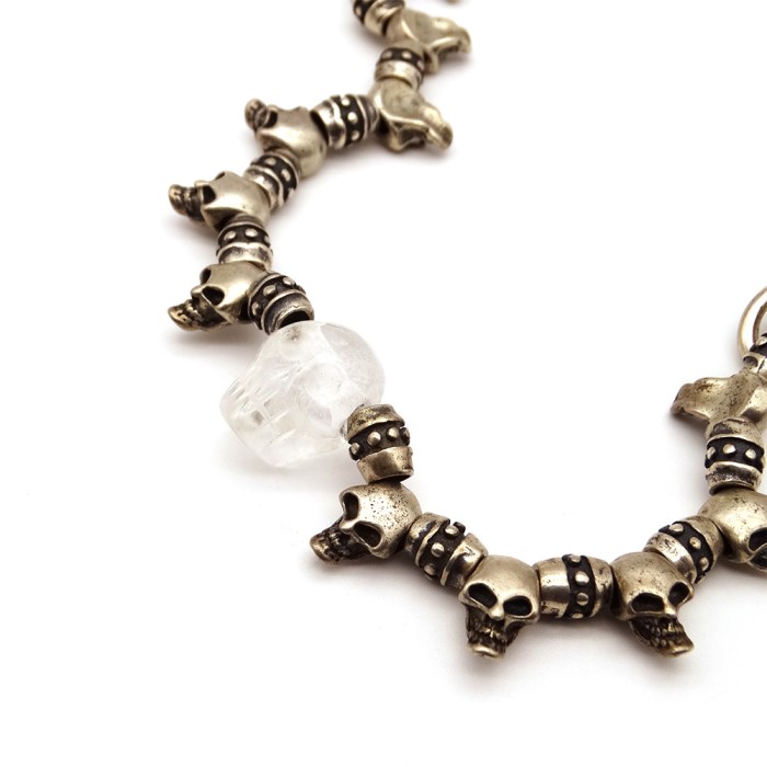 925 × Crystal Skeleton Charm Bracelet | Vintage.City 빈티지숍, 빈티지 코디 정보