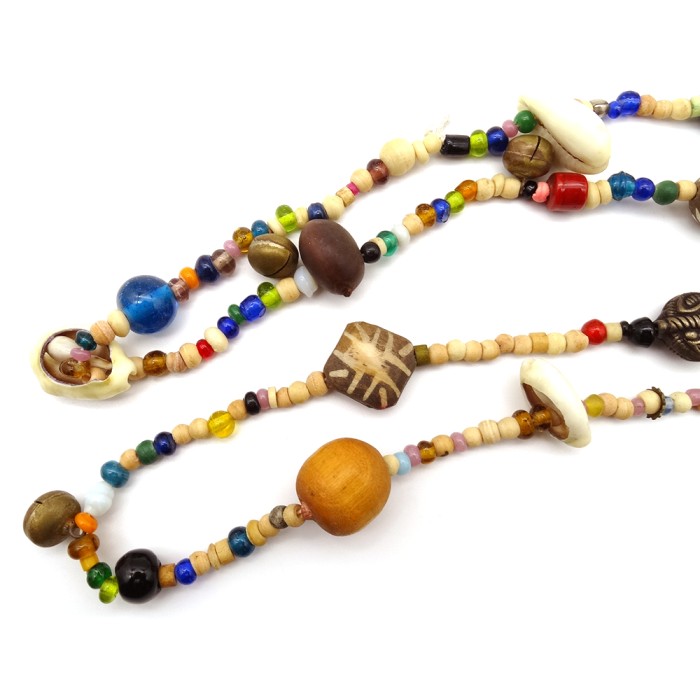Vintage Beads × Glass Parts Long Necklac | Vintage.City 古着屋、古着コーデ情報を発信