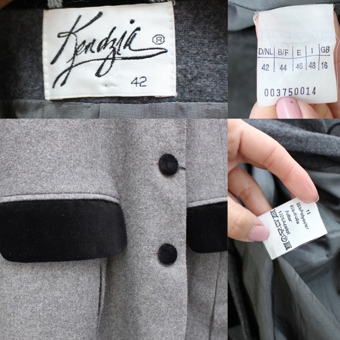 EU VINTAGE ヨーロッパ古着刺繍ベロアパイピングウールデザインジャケット | Vintage.City 빈티지숍, 빈티지 코디 정보