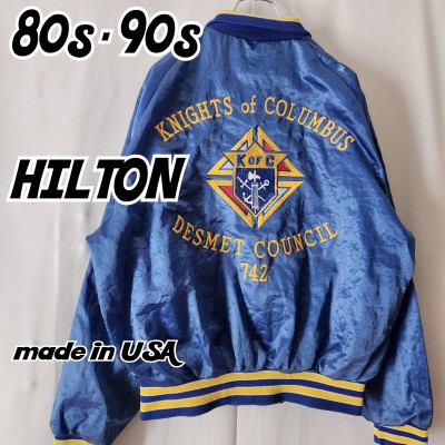 90s HILTON ナイロン スタジャン USA製　サイズ L 青 | Vintage.City ヴィンテージ 古着