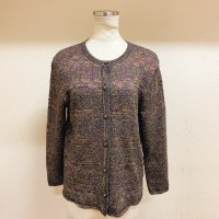 ヴィンテージ　ニットカーディガン　グレー　ラメ糸　vintage knit | Vintage.City ヴィンテージ 古着