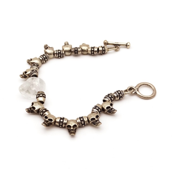 925 × Crystal Skeleton Charm Bracelet | Vintage.City 빈티지숍, 빈티지 코디 정보