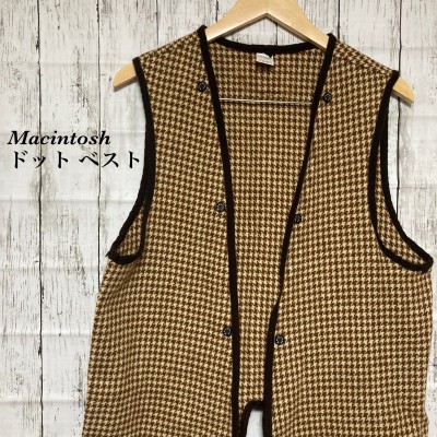 【MACKNTOSH ドットベスト ベージュ】 | Vintage.City 古着屋、古着コーデ情報を発信