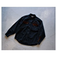 1990s Harley-Davidson Black Denim Shirt | Vintage.City 古着屋、古着コーデ情報を発信