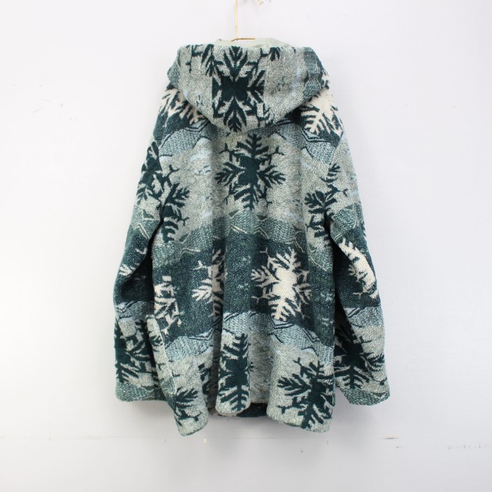 USA VINTAGE アメリカ古着雪の結晶デザインフリースフーデッドジャケット | Vintage.City 古着屋、古着コーデ情報を発信