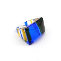 80s Vintage Clear Acrylic Retro Ring | Vintage.City ヴィンテージ 古着