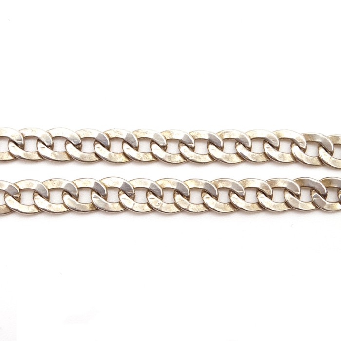 ITALY Silver Flat Link Chain Bracelet | Vintage.City Vintage Shops, Vintage Fashion Trends