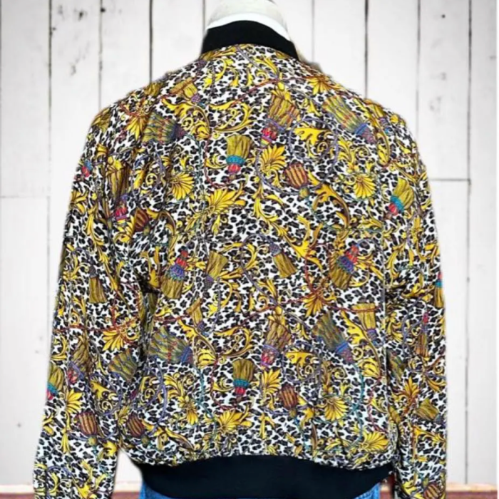 レア！ 90s  ビンテージ シルク スカーフ ブルゾン ジャケット | Vintage.City 古着屋、古着コーデ情報を発信