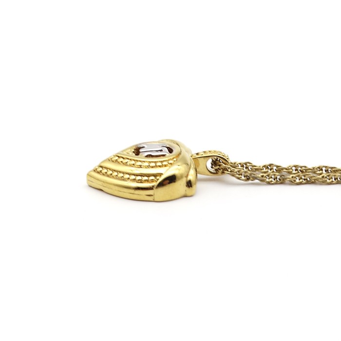 「Nina Ricci」Metal Gold Heart Necklace | Vintage.City Vintage Shops, Vintage Fashion Trends