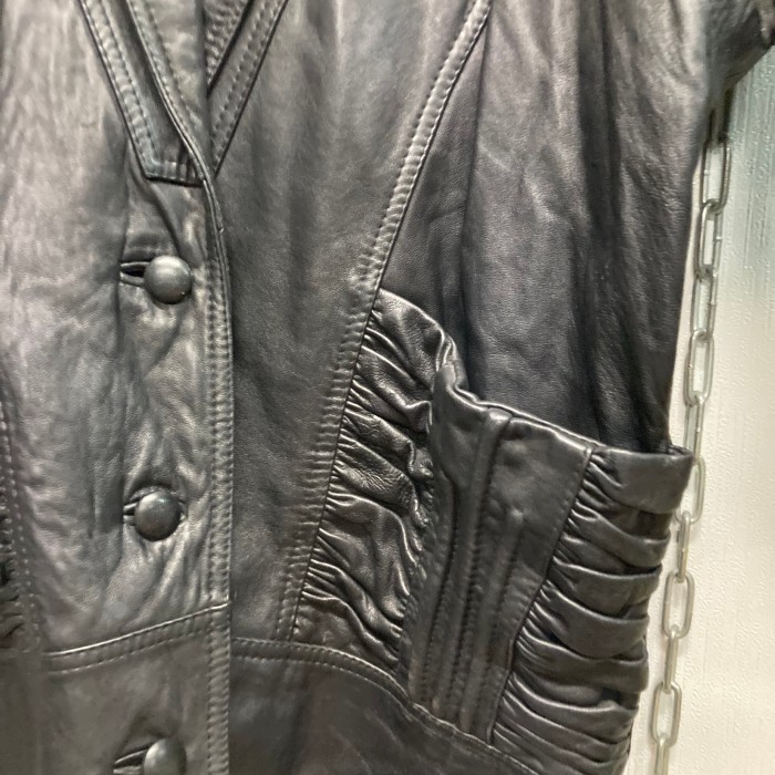 80’s vintage long leather jacket F | Vintage.City Vintage Shops, Vintage Fashion Trends