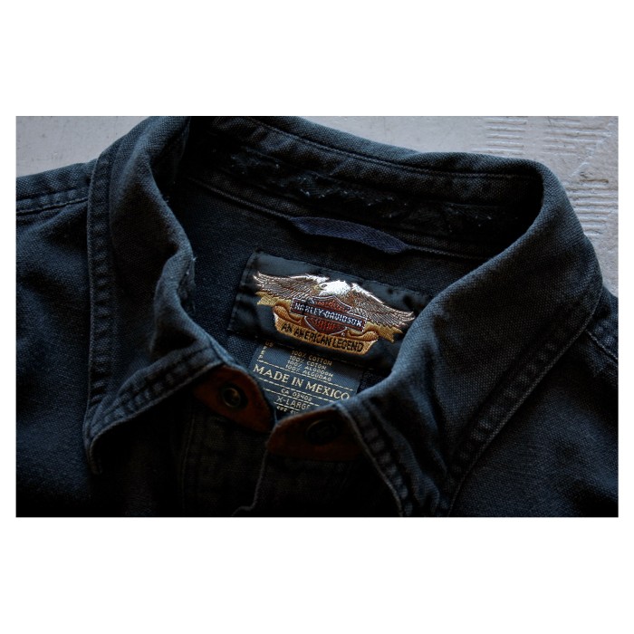 1990s Harley-Davidson Black Denim Shirt | Vintage.City Vintage Shops, Vintage Fashion Trends