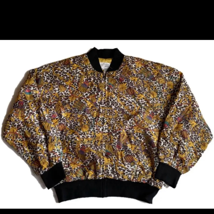 レア！ 90s  ビンテージ シルク スカーフ ブルゾン ジャケット | Vintage.City 빈티지숍, 빈티지 코디 정보