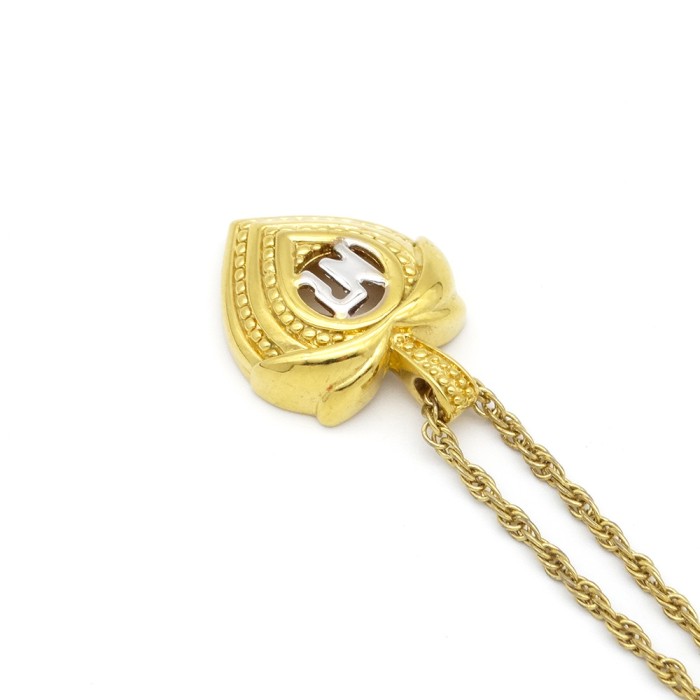 「Nina Ricci」Metal Gold Heart Necklace | Vintage.City 古着屋、古着コーデ情報を発信