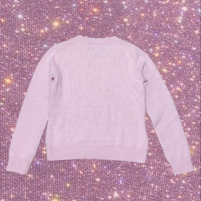 ”Courreges” Pink Embroidered Cable-knit | Vintage.City 古着屋、古着コーデ情報を発信