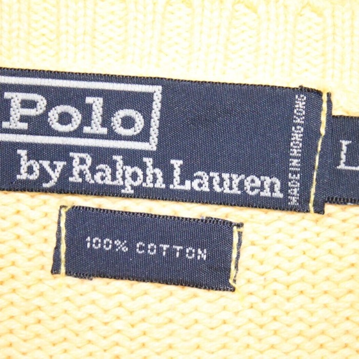 90s Ralph Lauren V-neck Cotton Knit Swea | Vintage.City 古着屋、古着コーデ情報を発信