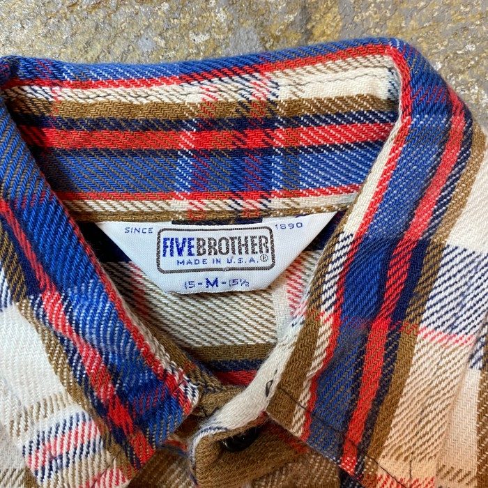 70s ファイブブラザー ヘビーネルシャツ USA製 M | Vintage.City 古着屋、古着コーデ情報を発信