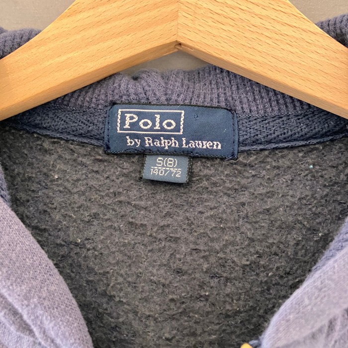 Polo Ralph Lauren ラルフローレン ジップアップパーカー 青灰色 キッズ 140cm | Vintage.City 古着屋、古着コーデ情報を発信