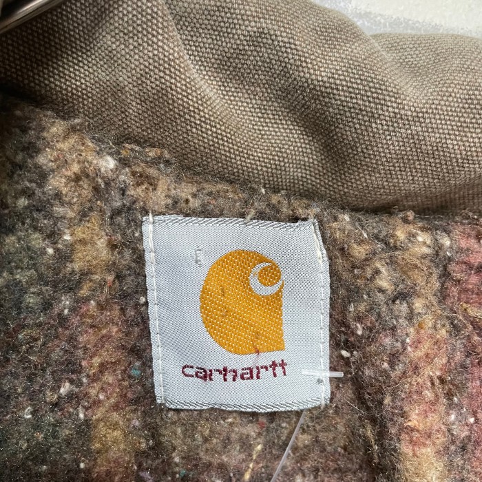 Carhartt   ダックジャケット　2XL   革パッチ　オリーブ　裏地チェ | Vintage.City 古着屋、古着コーデ情報を発信