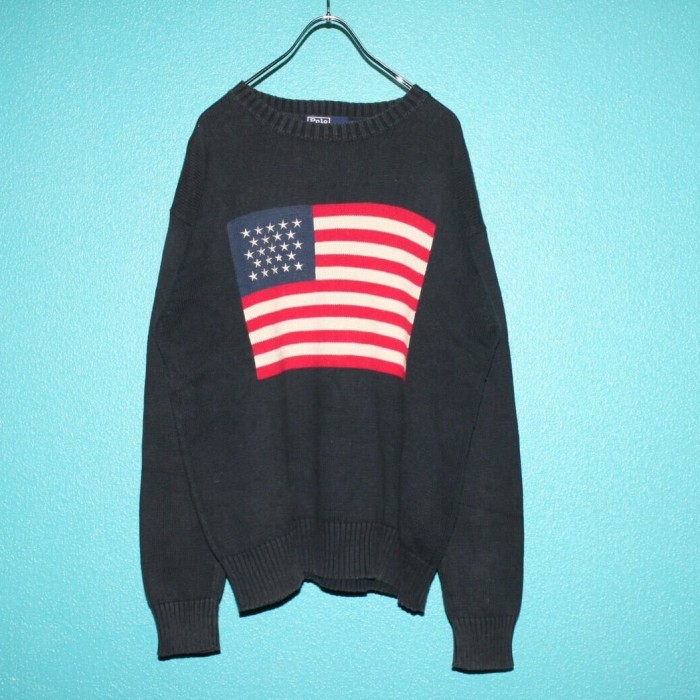 90s Ralph Lauren 星条旗 Cotton Knit Sweater | Vintage.City 古着屋、古着コーデ情報を発信
