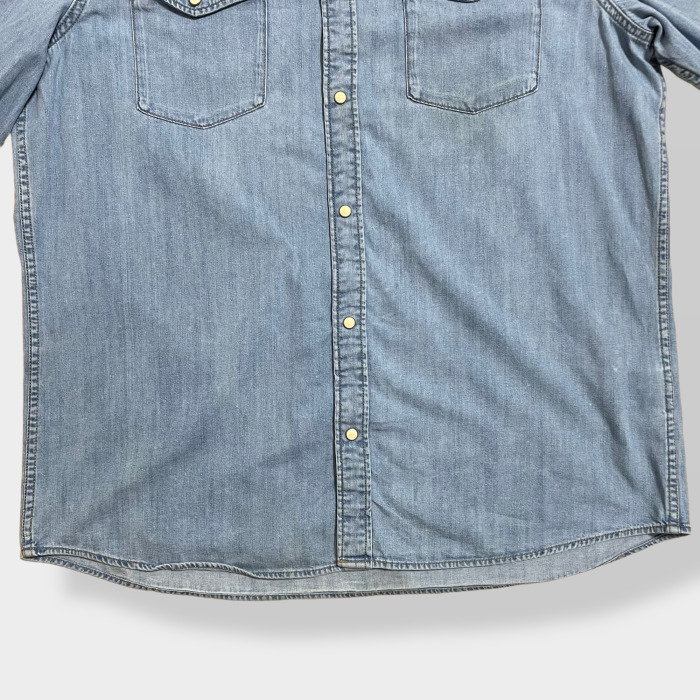 【H&M】デニムシャツ ウエスタンシャツ 長袖 XL ビッグサイズ 古着 | Vintage.City 古着屋、古着コーデ情報を発信