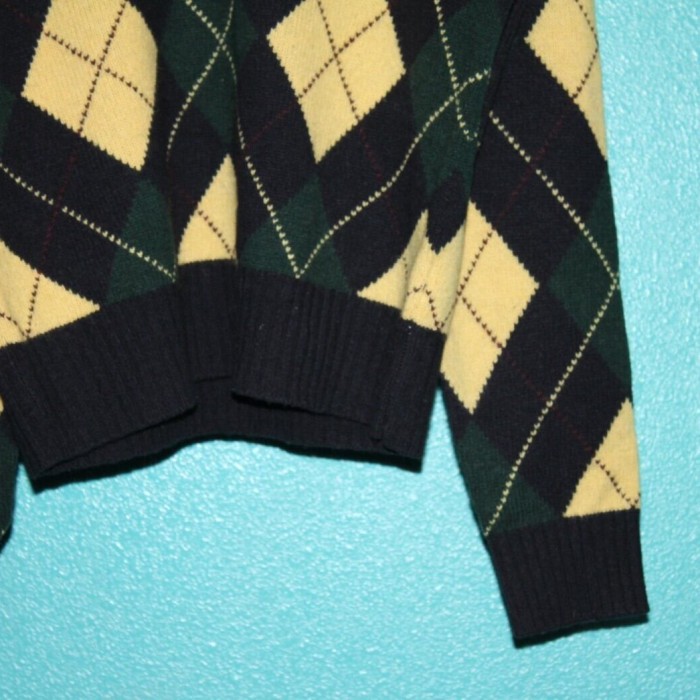 90s Ralph Lauren Argyle Pattern V-neck W | Vintage.City 빈티지숍, 빈티지 코디 정보