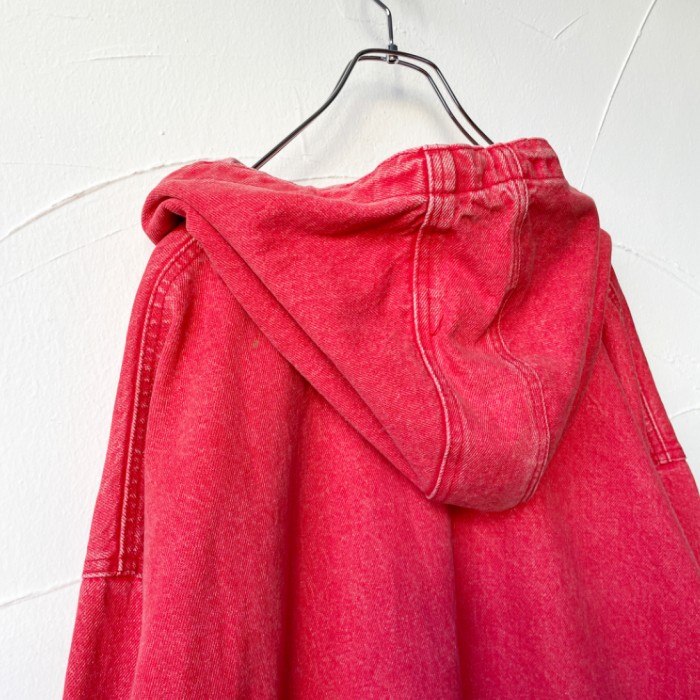 Hooded red denim jacket | Vintage.City Vintage Shops, Vintage Fashion Trends