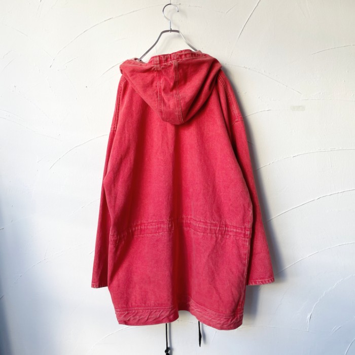 Hooded red denim jacket | Vintage.City Vintage Shops, Vintage Fashion Trends
