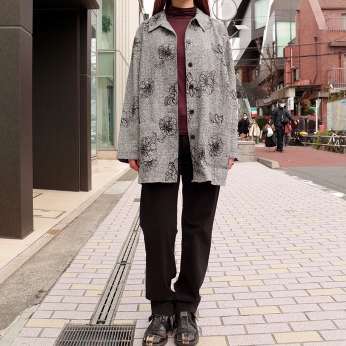 Embroidery Wool Shirt Jacket | Vintage.City 古着屋、古着コーデ情報を発信