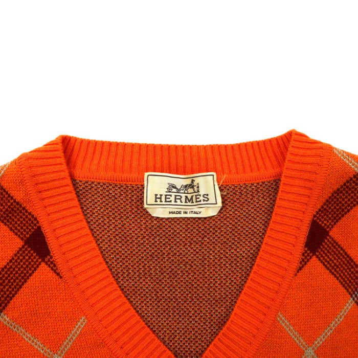 HERMES エクストラファイン メリノウール Vネックニット セーター XXL | Vintage.City 古着屋、古着コーデ情報を発信
