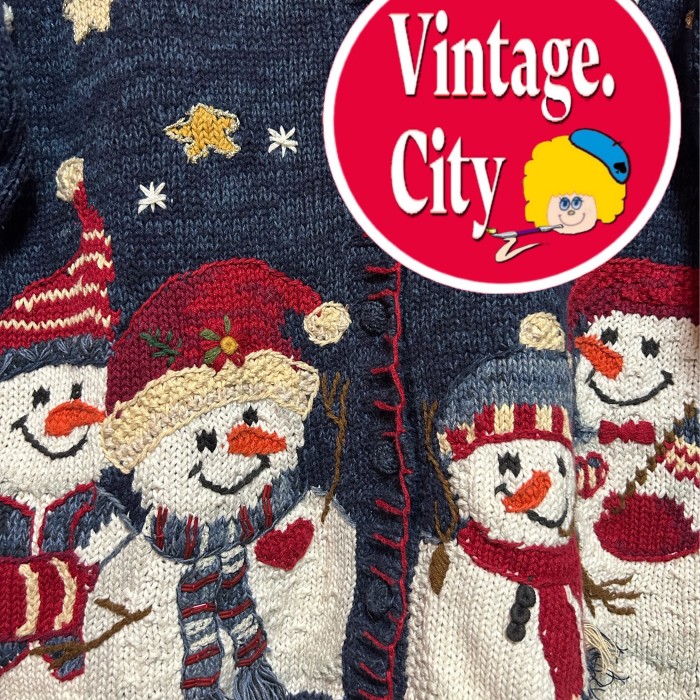 151)ビンテージクリスマスカーディガン | Vintage.City 古着屋、古着コーデ情報を発信