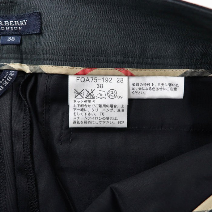 BURBERRY スラックスパンツ 38 ブラック ストライプ 日本製 | Vintage.City 古着屋、古着コーデ情報を発信