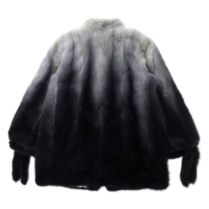 SAGA MINK ファーコート 毛皮 11 グレー ネイビー グラデーション | Vintage.City 古着屋、古着コーデ情報を発信