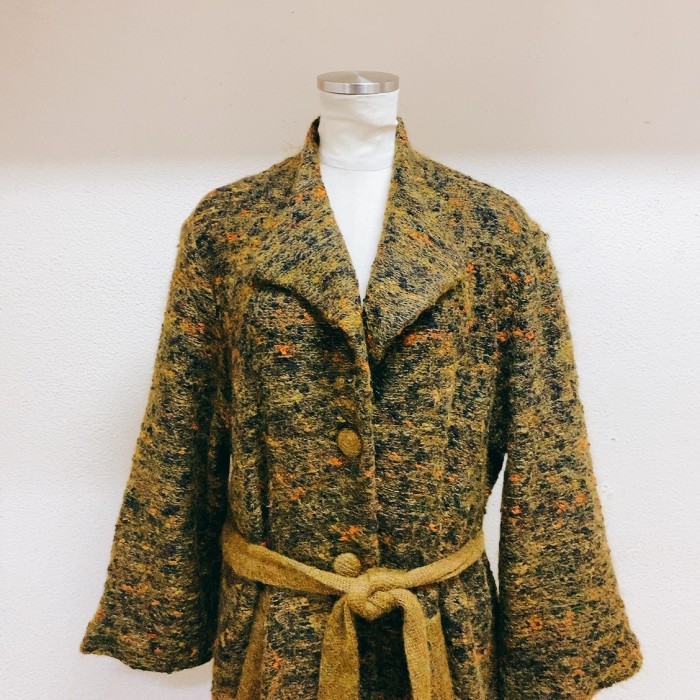 ヴィンテージ　ウールコート　カーキ色　vintage wool coat | Vintage.City 古着屋、古着コーデ情報を発信