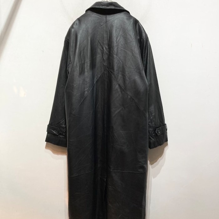 “GⅢ” W Breasted Padding Leather Coat | Vintage.City 古着屋、古着コーデ情報を発信