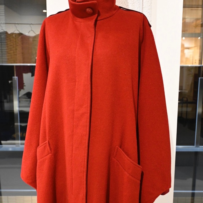 red poncho coat | Vintage.City 古着屋、古着コーデ情報を発信