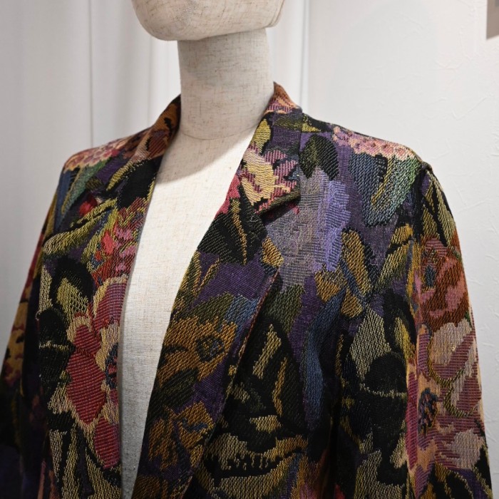 flower tailored jacket | Vintage.City 古着屋、古着コーデ情報を発信