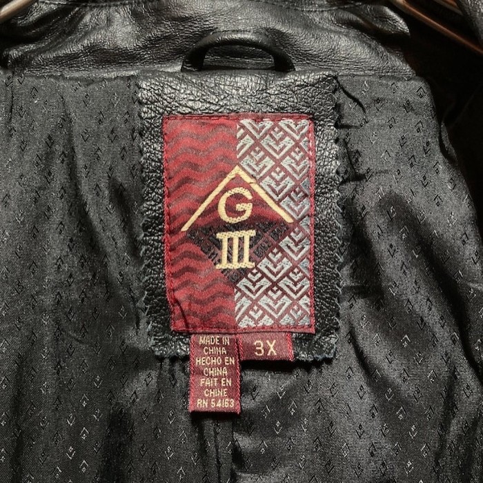 “GⅢ” W Breasted Padding Leather Coat | Vintage.City 빈티지숍, 빈티지 코디 정보