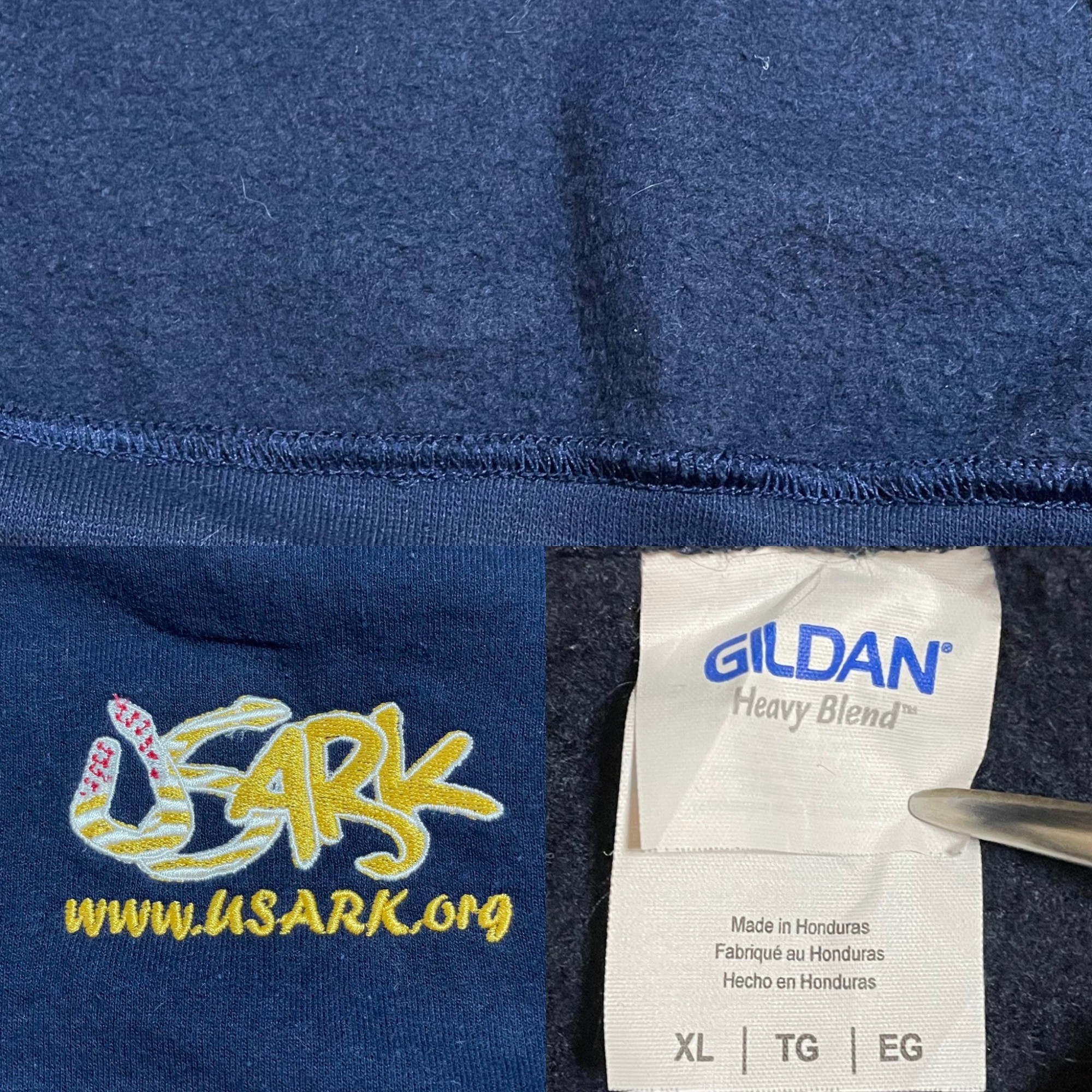 【GILDAN】USARK 刺繍 ロゴ パーカー ワンポイント XL US古着