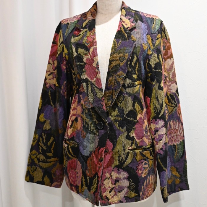 flower tailored jacket | Vintage.City 빈티지숍, 빈티지 코디 정보