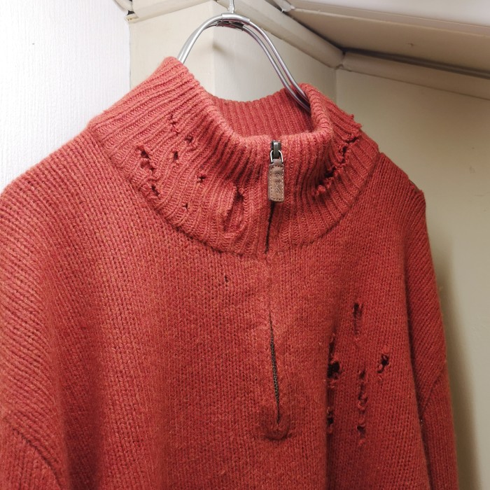 "Ralph Lauren" junk halfzip knit | Vintage.City 古着屋、古着コーデ情報を発信