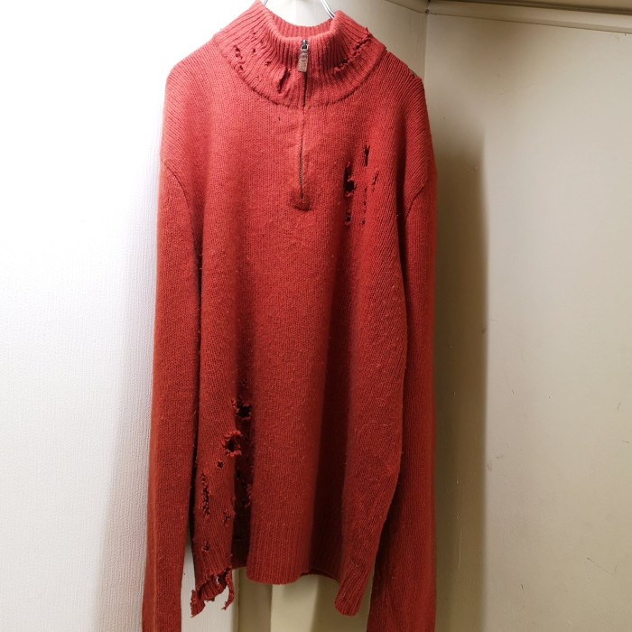"Ralph Lauren" junk halfzip knit | Vintage.City 古着屋、古着コーデ情報を発信