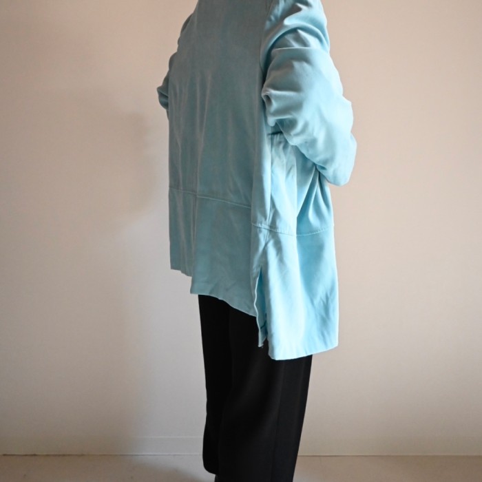 light blue shirt jacket | Vintage.City 古着屋、古着コーデ情報を発信