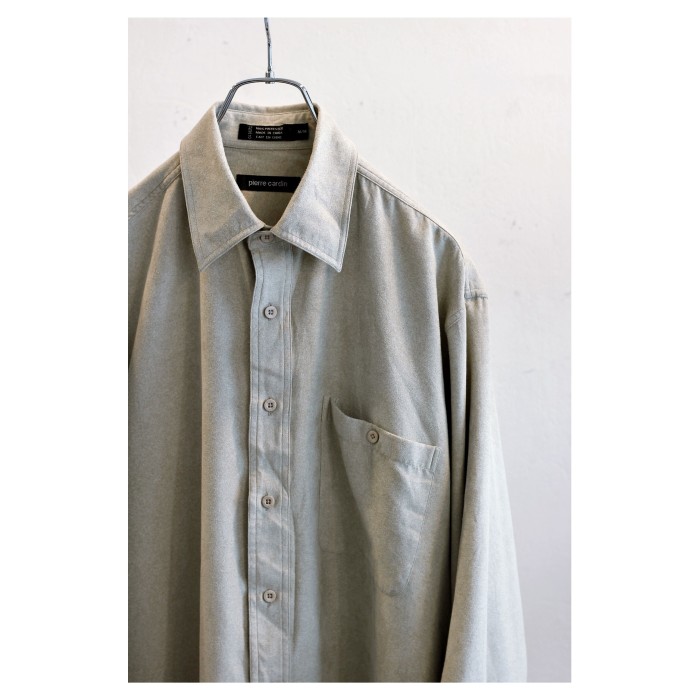 Vintage “Pierre Cardin” Faux Suède Shirt | Vintage.City 古着屋、古着コーデ情報を発信