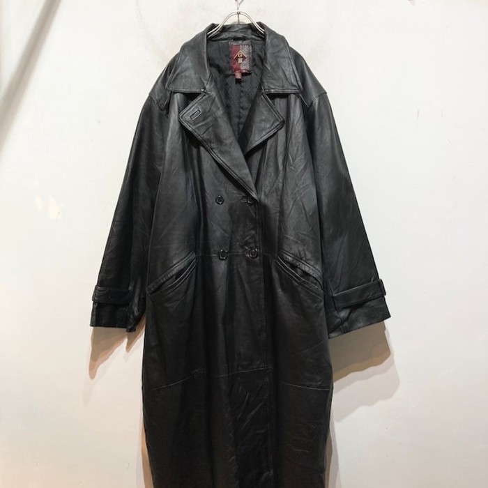 “GⅢ” W Breasted Padding Leather Coat | Vintage.City 古着屋、古着コーデ情報を発信