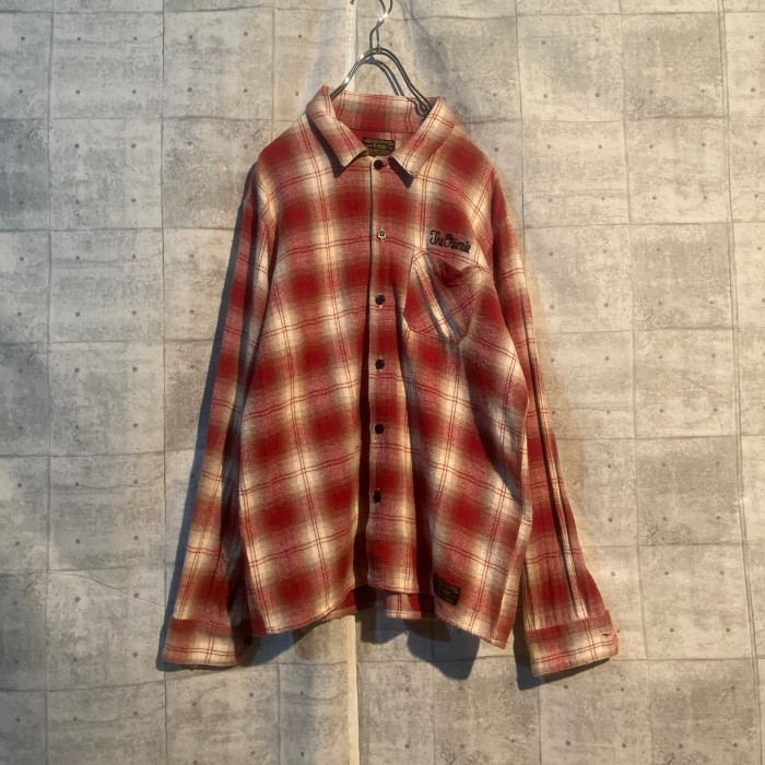 80s shadow check flannel shirt | Vintage.City 古着屋、古着コーデ情報を発信